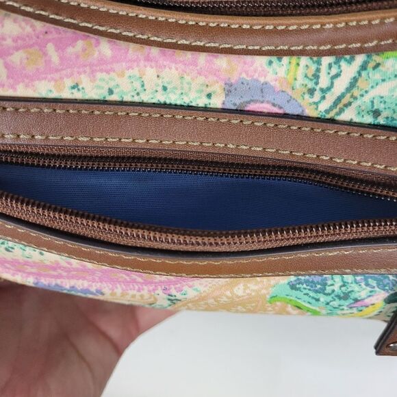Chaps Pastel Paisley Print Shoulder Bag‎ - Picture 9 of 15